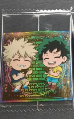 ヒロアカ ウエハース ステッカー みどりやいずく ばくごうかつき PUR