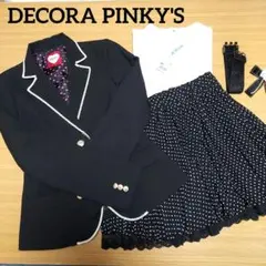 【美品】 デコラピンキーズ 金ボタン フォーマル 5点 セットアップ　160
