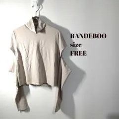 良品✨ランデブーRANDEBOO✨ハイネック　取り外し可能袖　指穴　無地