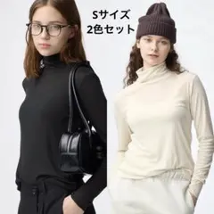 GU ソフトシアーハイネックT Sサイズ　2枚セット