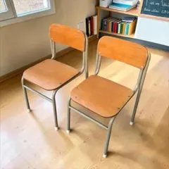 木製 スクールチェア 学校椅子 レトロ ヴィンテージ 学童椅子 アンティーク