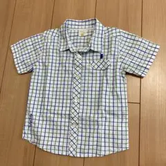 キッズ　子供用　男の子　半袖チェックシャツ 3-4歳用