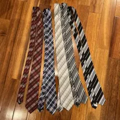 ネクタイ 5本セット チェック柄 ストライプ柄