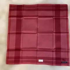 新品未使用　BURBERRY バーバリー　大判ハンカチ　ノバチェック　レッド系