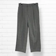 トップバリュコレクション✨スラックス【Ｌ】チェック柄 ウエストゴム グレー