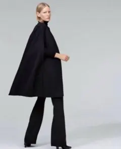 ZARA ケープ　ポンチョ　コート　ブラック　XS