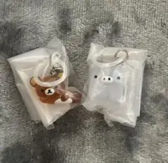 めじるしアクセサリー　リラックマ　モノクロブー　2個セット