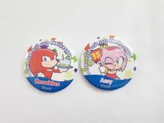 セガラッキーくじ ソニック 35周年 缶バッジ ナックルズ エミー セットのサムネイル