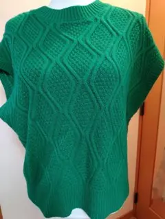 ESSEMEグリーンニットベスト