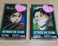 進撃の巨人 貯金箱 エレン・イェーガーとリヴァイ(お掃除バージョン)2個セット