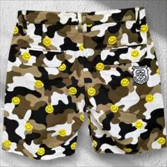 美品 パーリーゲイツ ハーフパンツ 短パン カモフラ 迷彩 カモ柄 L〜XL