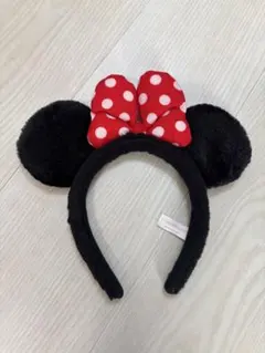 ミニーマウス カチューシャ 赤い水玉