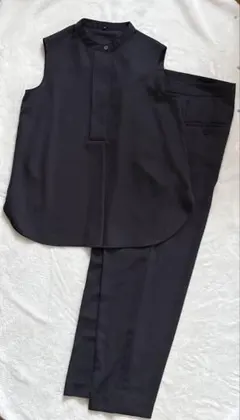 【美品】iCB ノースリーブ　セットアップ　トップス40 パンツ42 ブラック