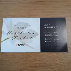 ANAP 株主優待　SLEA　エステ無料体験チケットのサムネイル