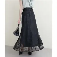 完売品【新品未使用】長さ変えれるチュール刺繍レーススカート　ナイスクラップ