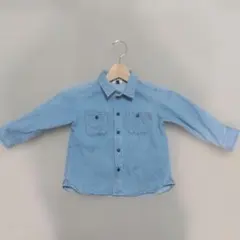 F.O.KIDS デニムブルー 長袖シャツ 100
