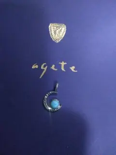 最終価格♡現行品♡美品【agete】 K10/GF ラブラドライト チャーム