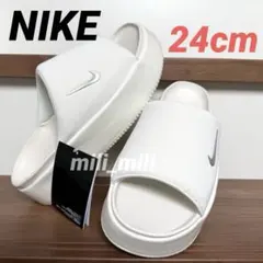 NIKE／【ホワイト】カーム　エベレーション　24cm スライド　ナイキ