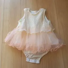 【80cm】フリル付きツーウェイドレスオール