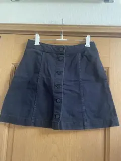 H&M ブラック ボタン付きミニスカート