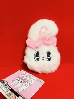 エスターバニーフェイスミニポーチ　ピンクバニー