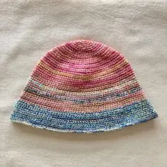 バケットハット　ハンドメイド　クラッシャーハット　男女兼用