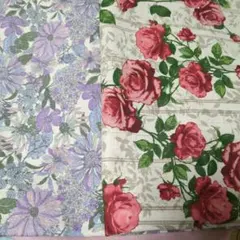 ハンドメイドに☆花柄ハギレ50cm✕50cm 2枚