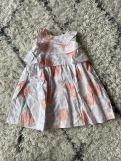 プチバトーpetit bateau花柄ワンピースピンクフリル 24m86cm