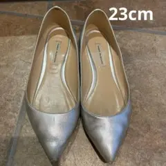 ファビオルスコーニ シルバーフラットシューズ