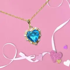 ハートビジューネックレス