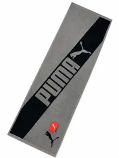 PUMA プーマ スポーツタオル グレー ブラック 34×110cm 綿100％のサムネイル