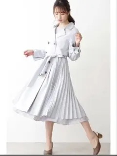 サイドプリーツトレンチコート JILL by JILL STUART BLUEのサムネイル