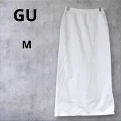 ＊ジーユー＊ヘビーウェイトスウェットナロースカート オフホワイト M 裏起毛