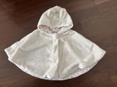 ミキハウス　ウサギ耳付きフリースポンチョ