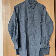 THE NORTH FACE　長袖ピンストライプシャツ　 ネイビー