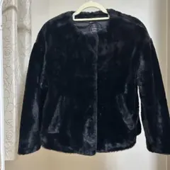 ZARA TRF フェイクファージャケット　 ファーコート アウター 黒