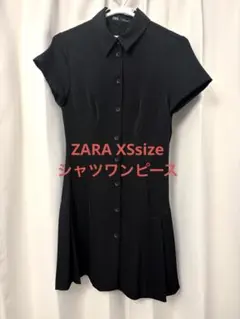 ZARA ブラック シャツワンピース XS