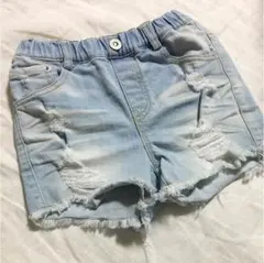 韓国子供服11zaraザラ好きにも新品未使用ショートデニム100.110.120