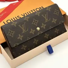 【極美品】ルイヴィトン モノグラム インターナショナル 三つ折り 長財布 茶