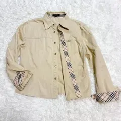 BURBERRY LONDON シャツ ノバチェック 長袖 ベージュ 薄手 春