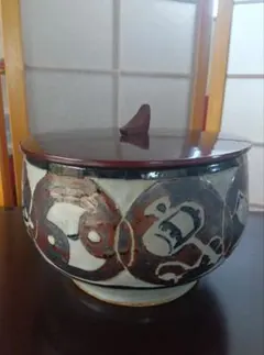 鉄絵 花鳥風月 飾り壺 花入 茶道具 華道具 蓋物 骨董品 - メルカリ