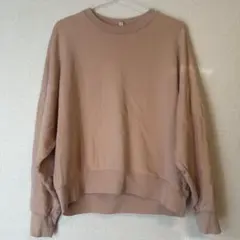 ユニクロ スウェットシャツ Lサイズ ベージュ カジュアル快適
