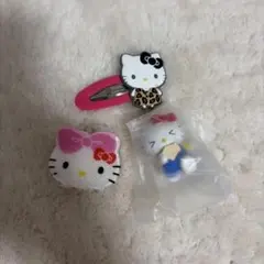 ハローキティ ヘアクリップ マスコット 3点セット