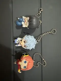 銀魂　ガチャガチャ　つまんでつなげてマスコットストラップ 3個セット
