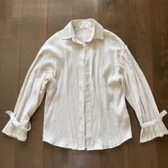 classicalelf楊柳袖ボリュームシャツ　ベージュM