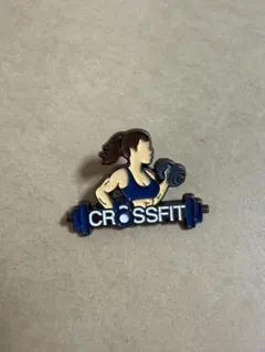 クロスフィット ピンバッジ 女性 ダンベル