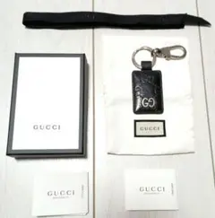 ★最終値下げ★GUCCI GG柄　ブラックレザー キーホルダー