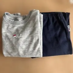 FILA 長袖パジャマ 130 グレー・ネイビー