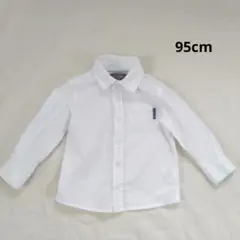 オックス白シャツ　95cm ホワイト 長袖シャツ