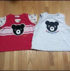 即購入OK♪　ミキハウス　ダブルビー　半袖　Tシャツ　＆　ベスト　70cm